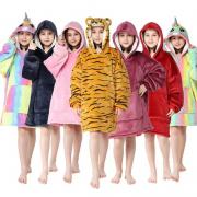 Wholesale Teenager Flannel Animal Shape Loungewear Homewear