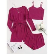Wholesale Ladies Cotton Ribs Lounge Wear Set  