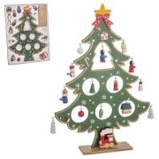 Wholesale Christmas Bauble Multicolour Mdf Wood Christmas Tree 26 Cm