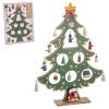 Christmas Bauble Multicolour Mdf Wood Christmas Tree 26 Cm