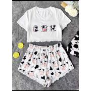 Wholesale Ladies Yummy Sleepwear T-shirt And Shorts