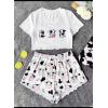 Ladies Yummy Sleepwear T-shirt And Shorts