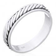 Wholesale Larger Twisted Rope Sterling Silver Spinner Ring