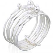 Wholesale Lustrous Sterling Silver Beads Stacking Ring