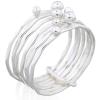 Lustrous Sterling Silver Beads Stacking Ring