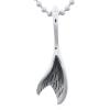 Sterling Silver Tiny Wavy Fish Tail Pendant