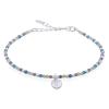 Mixed Gemstone Bead Bracelet 925 Silver Cowrie Shell Charm