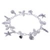 925 Silver Bracelet Freshwater Pearls & Nautical Charms