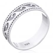 Wholesale Wave Band Large Sterling Silver Ring