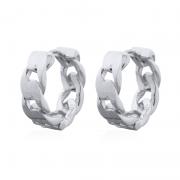 Wholesale Bold Sterling Silver Chain Click Hoop Earrings