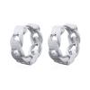 Bold Sterling Silver Chain Click Hoop Earrings