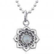 Wholesale Sterling Silver Mother Of Pearl Mandala Pendant