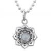 Sterling Silver Mother of Pearl Mandala Pendant