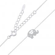 Wholesale Adjustable 925 Silver Necklace Matte Elephant Charm