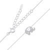 Adjustable 925 Silver Necklace Matte Elephant Charm