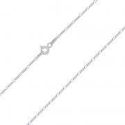 Wholesale Sterling Silver 45 CM Figaro Chain