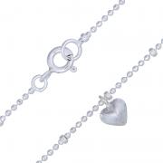 Wholesale Sterling Silver Heart Anklet