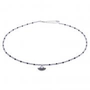 Wholesale Moonstone And Agate Beads Choker Necklace Open Fan Charm