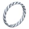 Wholesale Twisted Rope Silver Ring Larger