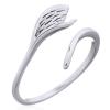 Sterling Silver Ocean Wave Fish Tail Ring