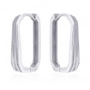 Wholesale Modern Octagon Sterling Silver Hinged Hoops