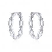 Wholesale Christian Fish Symbol Ichthys Sterling Silver Hoops