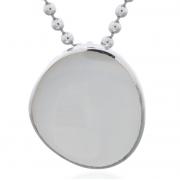Wholesale Pebble-Style Sterling Silver Pendant With MOP
