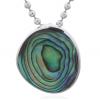 Pebble-Style Sterling Silver Pendant With Abalone Shell