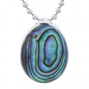 Wholesale Oval Abalone Shell 925 Silver Pendant