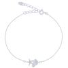Shell and Starfish Charm Dainty 925 Silver Bracelet