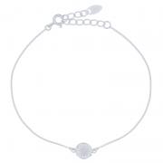 Wholesale Sun Ray Disc Sterling Silver Delicate Bracelet