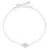 Sun Ray Disc Sterling Silver Delicate Bracelet