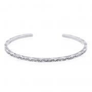Wholesale Square Patterned Sterling Silver Cuff Bracelet