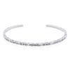 Flower Embossed Sterling Silver Cuff Bracelet