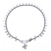 Wholesale Chain Of Silver Discs Anklet