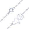 Love and Peace Sterling Silver Anklet