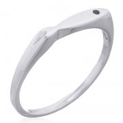 Wholesale Radiant 925 Silver Ichthys Ring With CZ Accent