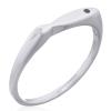 Radiant 925 Silver Ichthys Ring with CZ Accent