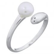 Wholesale Chic 925 Sterling Silver Open Ring With Pearl And Drop