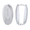 Hinged Sterling Silver Hoop Earrings Seed Shape