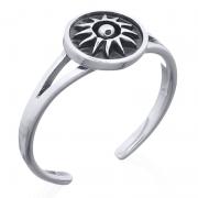 Wholesale Blazing Oxidized Sun 925 Silver Toe Ring
