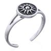 Blazing Oxidized Sun 925 Silver Toe Ring