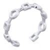Silver Circle and Square Linked Toe Ring