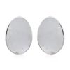 Oval Mother of Pearl 925 Silver Stud Earrings