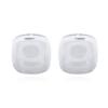 Compact Square Clip 925 Silver Earrings