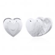 Wholesale Puffy Mini Heart Click Clip 925 Silver Earrings