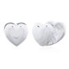 Puffy Mini Heart Click Clip 925 Silver Earrings