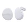 Lustrous Geometric 925 Silver Stud Earrings