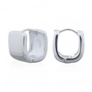 Wholesale Square Block Sterling Silver Huggie Click Earrings