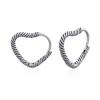 Stylish Rope Heart Click Huggie Earrings